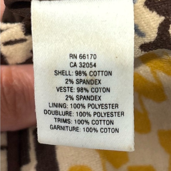 Maeve Anthropologie Yellow Houndstooth Front Pocket Skirt Sz 8 Preppy Rn#66170 - Picture 9 of 9